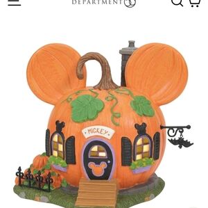 Disney Orange Mickey's Pumpkin Town House Decor